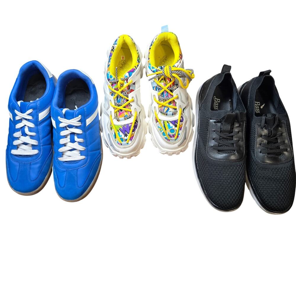 Bass+ More Size 10 Men's Athletic Tennis Sneaker Lot of 3 Pairs Bulk Shoes